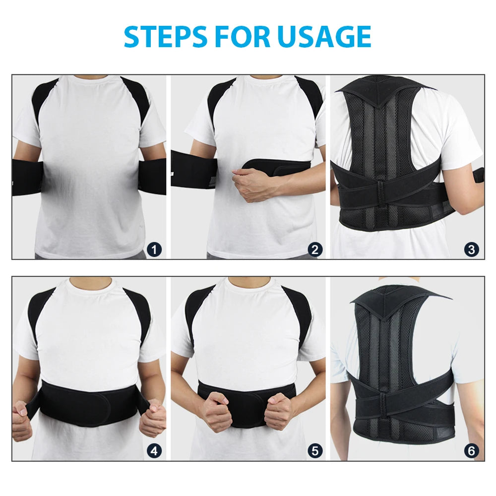 Back Brace Posture Corrector Belt for Women & Men