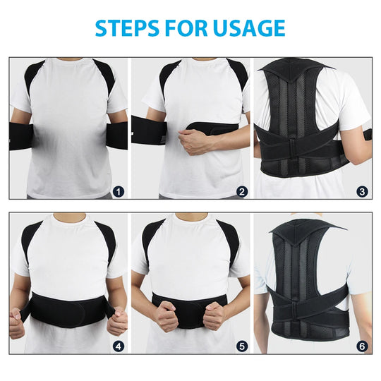 Back Brace Posture Corrector Belt for Women & Men