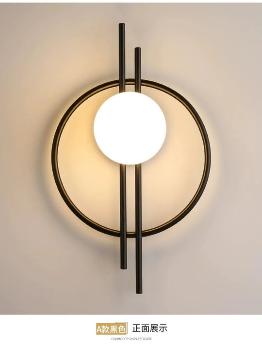 Minimalist postmodern wall lamp creative personality living room bedroom bedside Nordic modern minimalist long aisle lamp