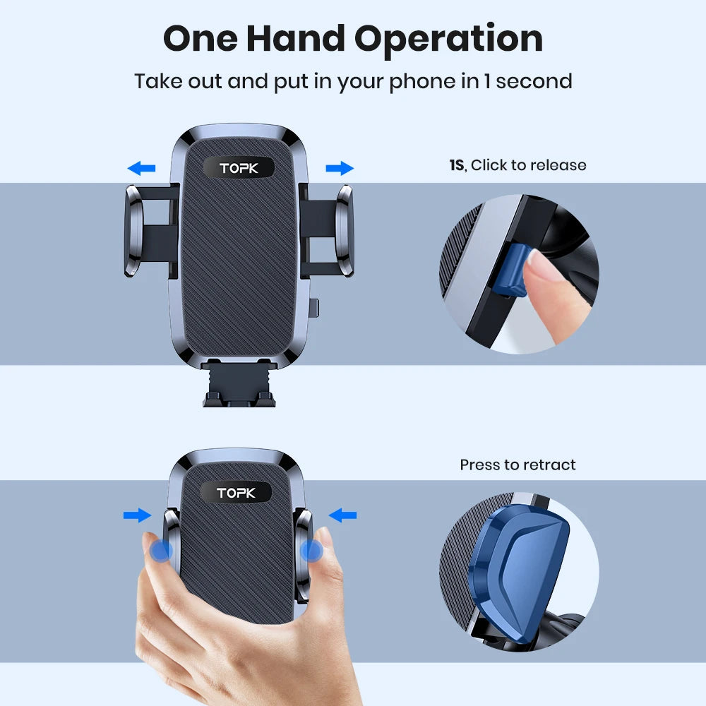 TOPK Universal Car Bracket Gravity Phone Holder