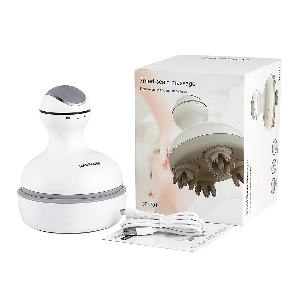 3D Waterproof Electric Head Massager