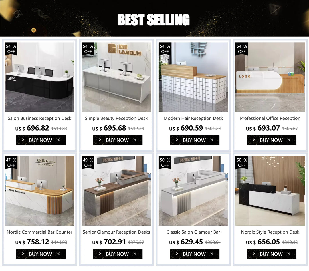 Bar Modern Reception Desk Tall Cabinet Lights Office Table Reception Desk Commercial Cashier Mostrador Garden Furniture Sets