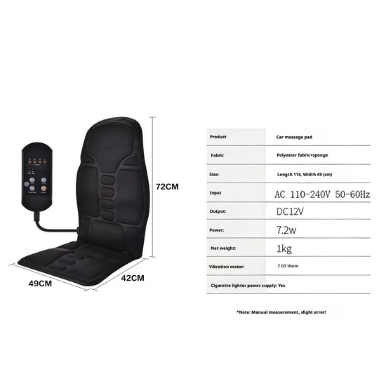 Home car massage cushion multifunctional combines neck waist vibration seat cushion fullbody electric heating car massage device