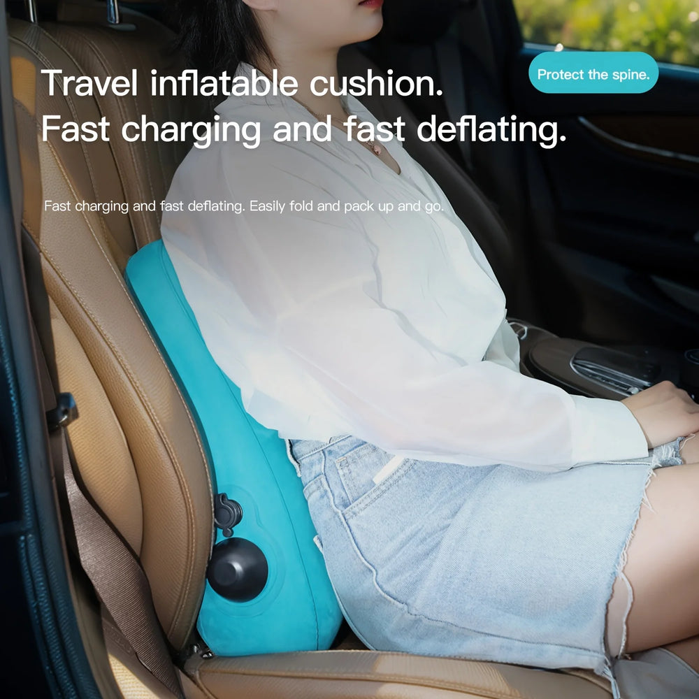 Ergonomic Inflatable Lumbar Support Pillow