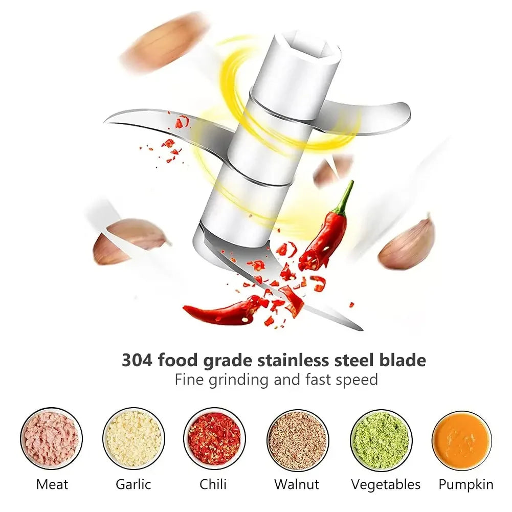 250ml Electric Garlic Chopper & Mini Meat Grinder