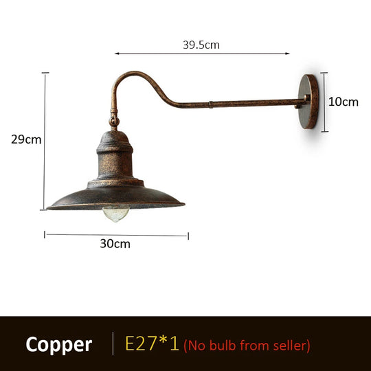 American Industrial Wall Lamp Porch Lamp Outdoor Courtyard Garden Lamp Billboard Park Wall Light Stair Bedside Bedroom Lighting