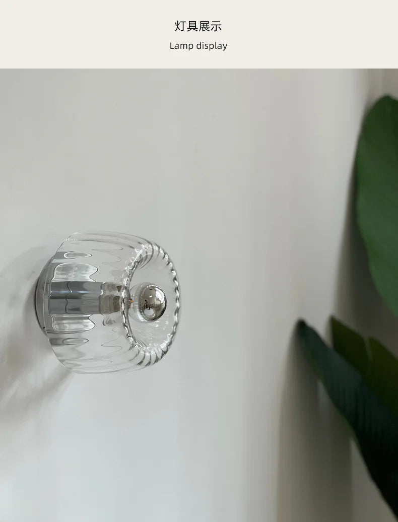 Lamp for Bedroom Simple Ancient Style Package Aisle Glass Nordic Retro Personality Balcony Corridor Stairs Wall Decor