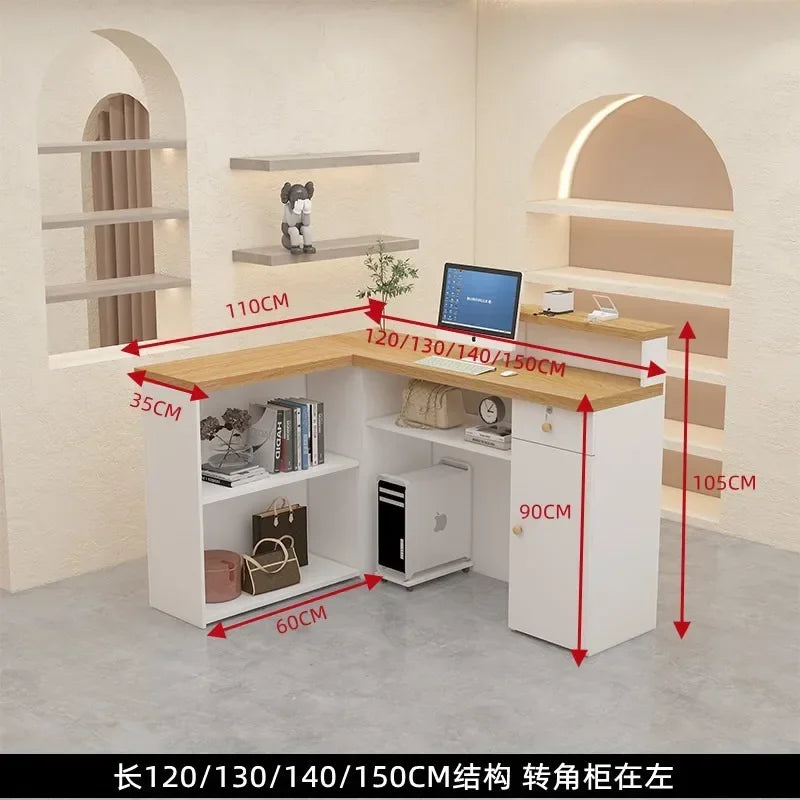 Bar Modern Reception Desk Tall Cabinet Lights Office Table Reception Desk Commercial Cashier Mostrador Garden Furniture Sets