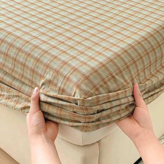 Pure Cotton Fitted Sheet Adults Kids Room Bedsheets Single/Twin/Queen/King Size Bed Cover простынь Soft Mattress Protector