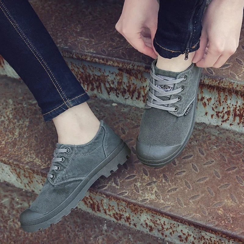 Casual Sneakers Mens Canvas Shoes Fashion Cool Street Sneaker Breathable Men's Casual Shoes Male Brand Outdoor Tooling Shoes
