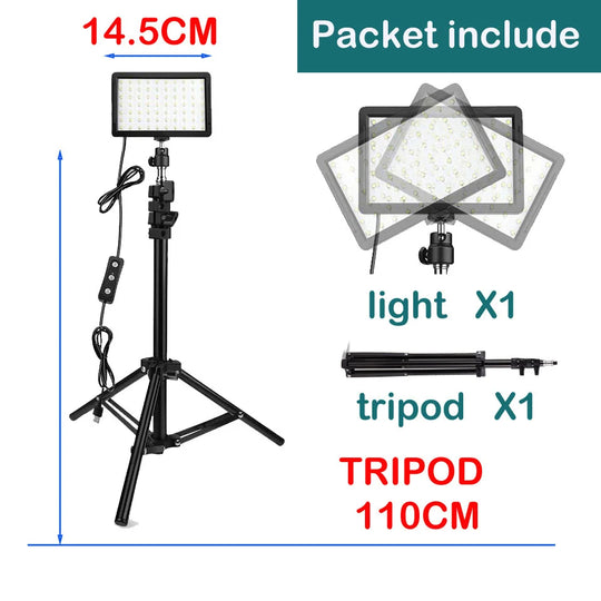 LED Video Light Camera Photography Lighting Kit