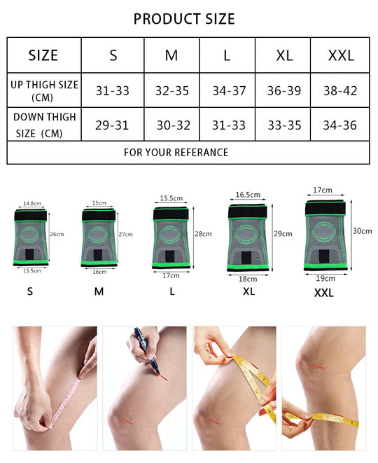 1PCS Adjustable Sports Knee Pad Knee Pain Relief Patella Stabilizer Brace Support for Hiking Soccer Basketball Running Sport