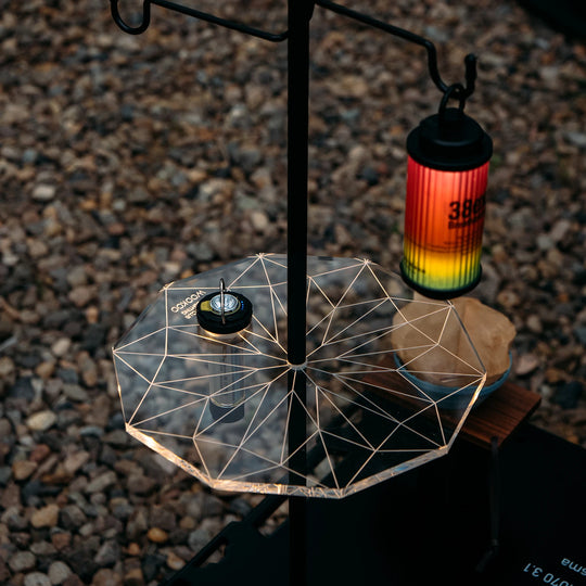 Portable Light Frame with Storage Rack & Lampshade for Camping & Goal Zero