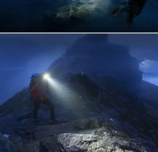 Super Bright Powerful LED Fishing Headlamp Telescopic Zoom 3 Lighting Modes Rechargeable  Flashlight Camping Bicycle Torch