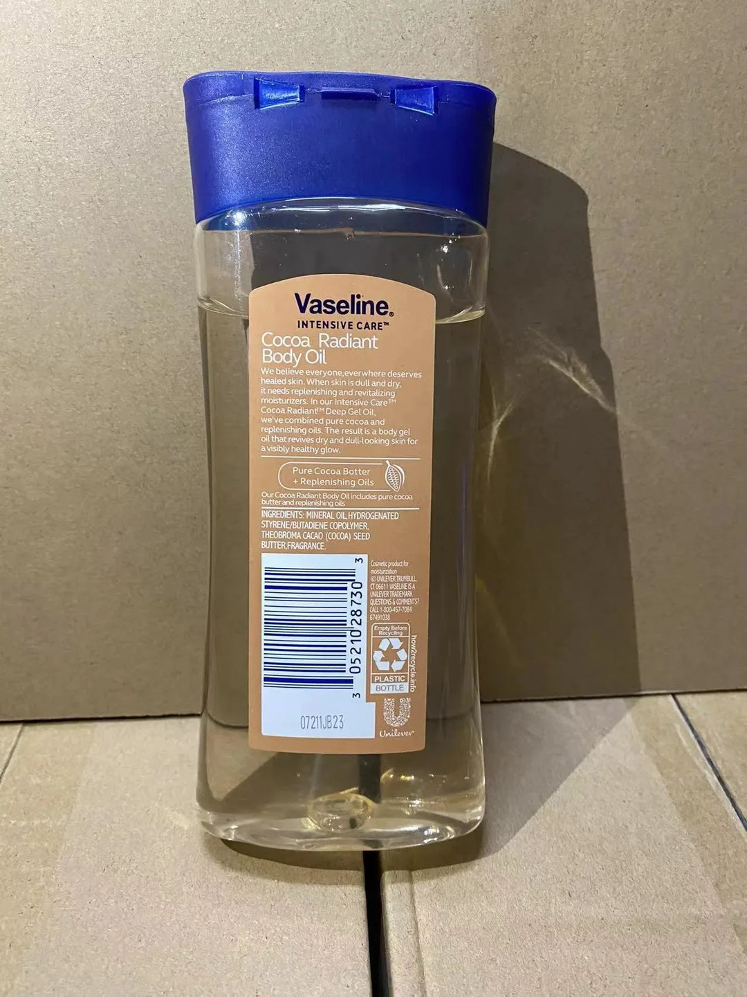200mlVaseline Cocoa Body Luminous Oil Long-lasting Moisturizing Skin Care Oil Body Brightening Anti-drying Essence Care Product