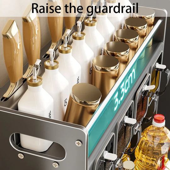 Kitchen Spice Racks Home Kitchen  Cabinet Seasoning Holder Cutlery Holder Modern Multifunction Organizers Shelves Removable