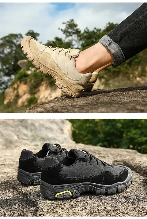 NMen's Outdoor Hiking Shoes Anti Slip Thick Soled Hiking Shoes Comfortable and Durable Walking Boots, Gray Exercise Shoes Tennis