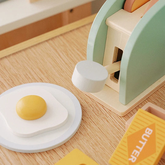 Bread Machine Baby Classic Kid Educational New Wooden Pretend Role Play House Kitchen Toy For Children Simulation Christmas gift