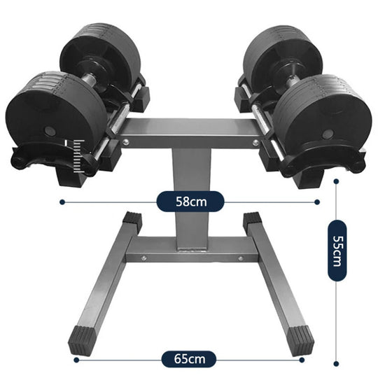 36KG Adjustable Dumbbell Set with Stand