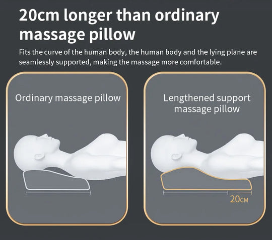 Jinkairui Electric Shiatsu Head Neck Cervical Ttraction Body Massager Car Back Pillow with Heating Vibrating Massage Device - Jscomfortzstore
