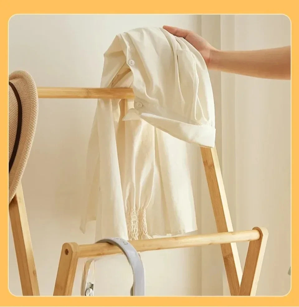 Floor Folding Clothes Hanger Bathroom Hanger Towel Rack Home Multifunction Practical Simple Moistureproof Coat Storage Shelves