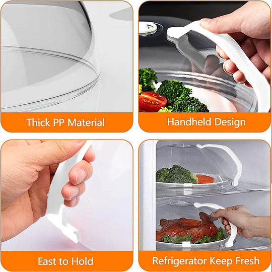 Large Microwave Splatter Cover BPA Free Microwave Oven Plate Food Cover Guard Lid with Adjustable Steam Vents Dishwasher Safe