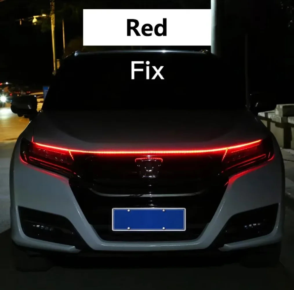 LED Daytime Running Light  Starting Car Hood  Door Decorative Lights DRL Auto Engine Hood Guide Decorative Ambient Lamp 12V