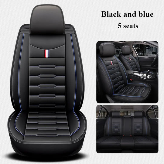 5-Seater Universal Luxury PU Leather Car Seat Covers