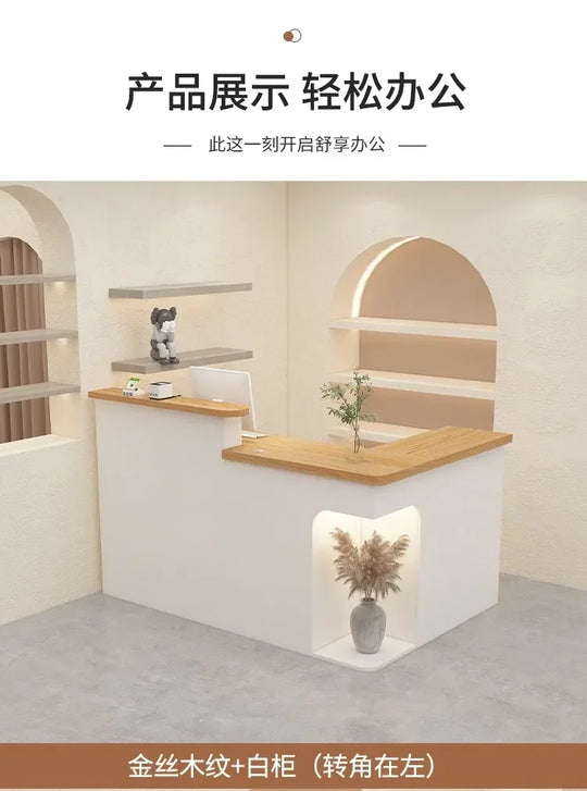 Bar Modern Reception Desk Tall Cabinet Lights Office Table Reception Desk Commercial Cashier Mostrador Garden Furniture Sets