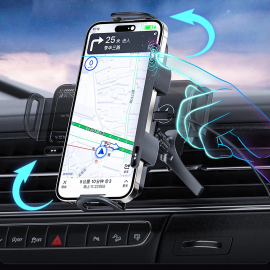 Foldable Phone Holder Car Wireless Charging Mount