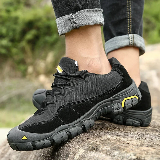 NMen's Outdoor Hiking Shoes Anti Slip Thick Soled Hiking Shoes Comfortable and Durable Walking Boots, Gray Exercise Shoes Tennis