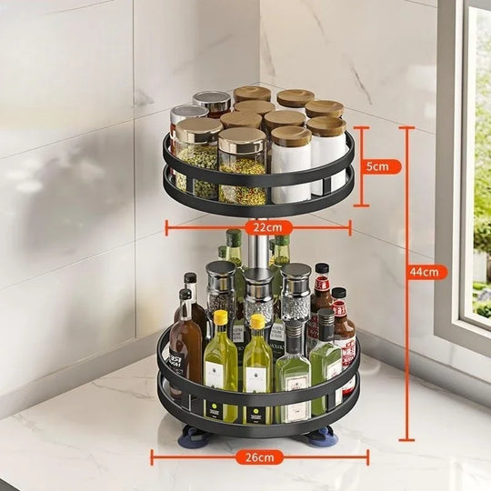 360° Rotating Spice Tray Kitchen Organizer