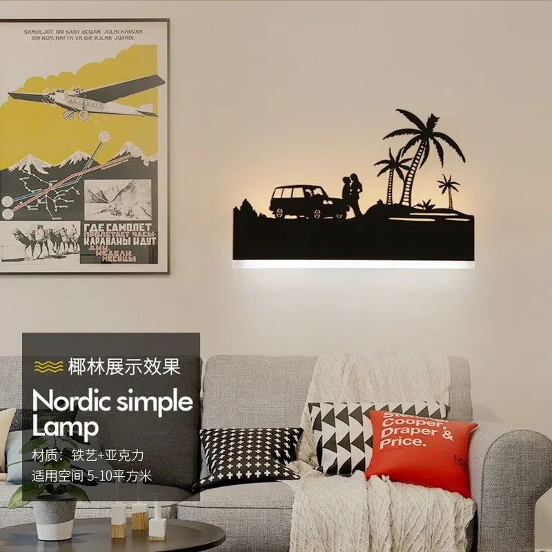 Lamp Decoration Sonce Wall Light Indoor Lighting For Living room Bedroom Bedside Light Black Wandlamp Lustre