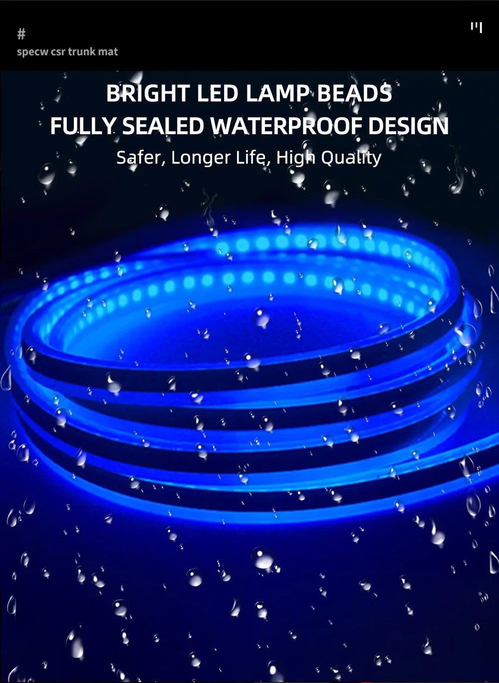 LED Daytime Running Light  Starting Car Hood  Door Decorative Lights DRL Auto Engine Hood Guide Decorative Ambient Lamp 12V