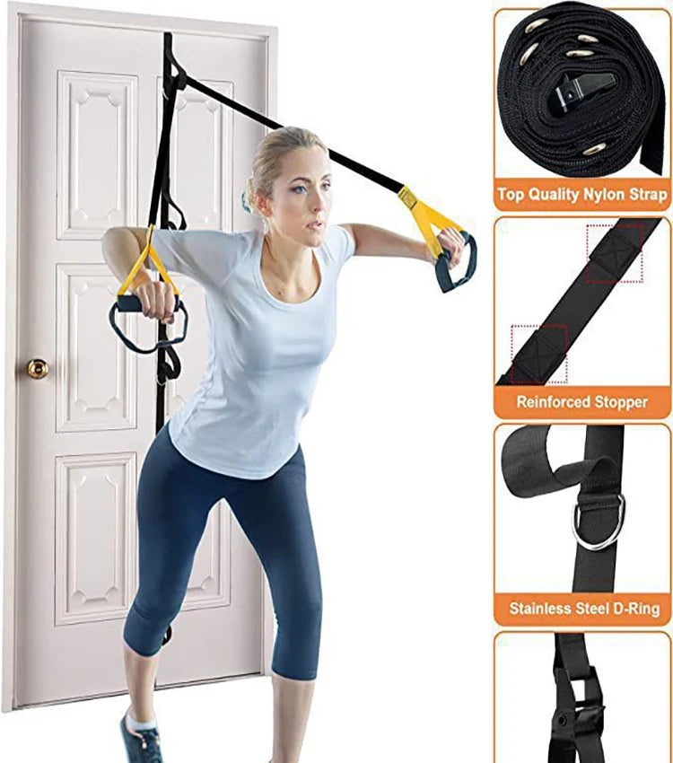 Multi-Point Door Anchor Strap for Resistance Bands