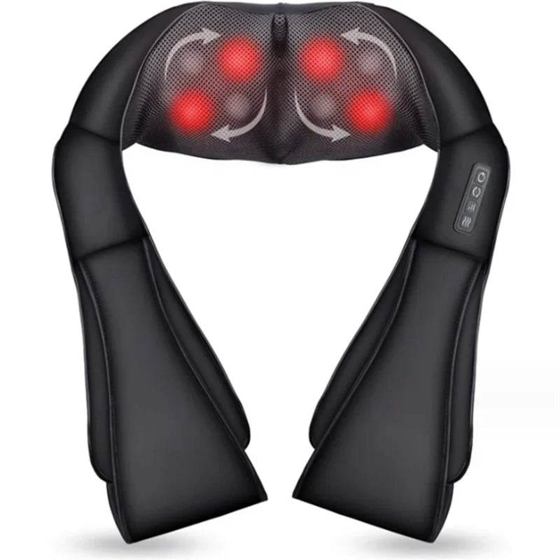 Shiatsu Back and Neck Massager Neck Massager Roller with Heat Neck and Shoulder Massager Pillow for Shoulder Body Muscle Pain Re
