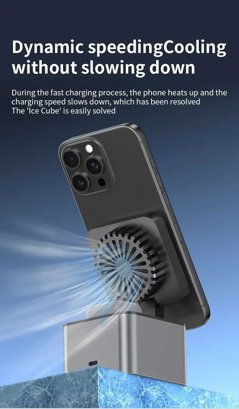 3 in 1 Wireless Charger Foldable Fast Charging Station Wireless Ice-Cooling Charger For iPhone 16 15 14 13 iWatch 9 8 7 Airpods