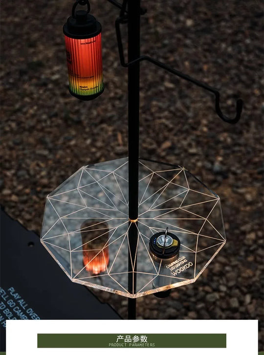 Portable Light Frame with Storage Rack & Lampshade for Camping & Goal Zero