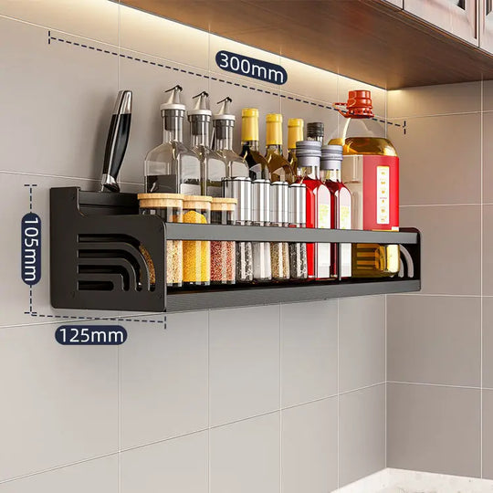 50/40cm Double-Layer Wall-Mounted Kitchen Shelf