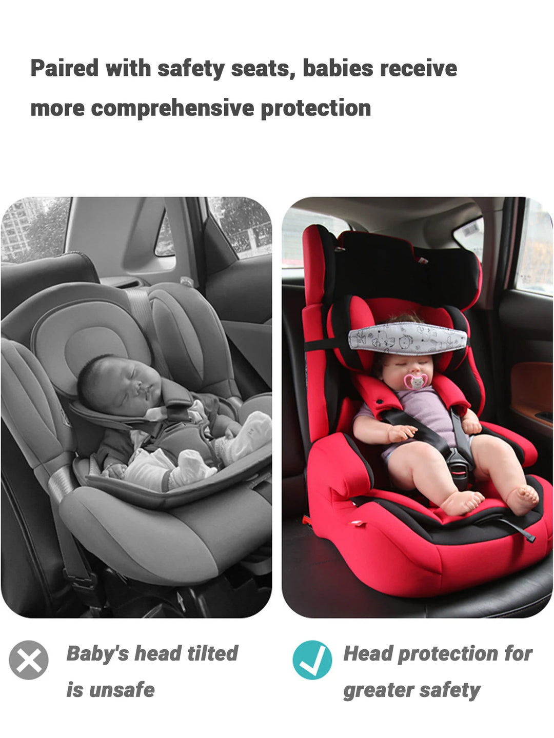 Baby Car Seat Head Support Children Stroller Fastening Belt Adjustable Boy Girl Playpens Sleep Positioner Baby Saftey Pillows