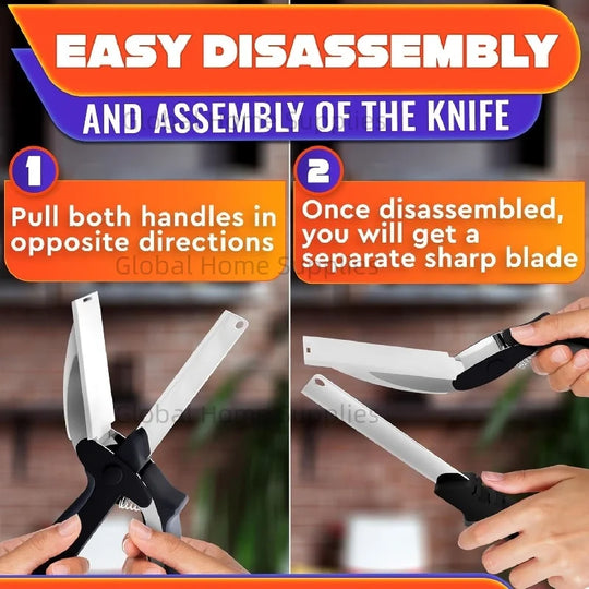 2-in-1 Food Scissors with Cutting Board