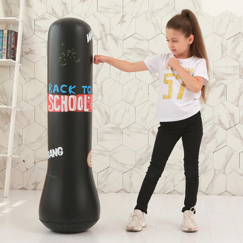 Inflatable Boxing Standing Bag Training Pressure Relief Fitness Punching Sandbag for Chilren Christmas Gifts - Jscomfortzstore