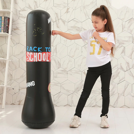 Inflatable Boxing Standing Bag Training Pressure Relief Fitness Punching Sandbag for Chilren Christmas Gifts - Jscomfortzstore