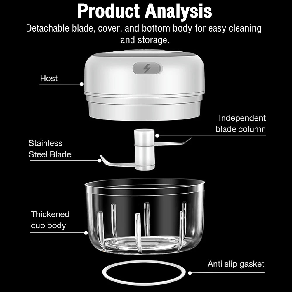 Electric Garlic Masher & Mini Food Chopper