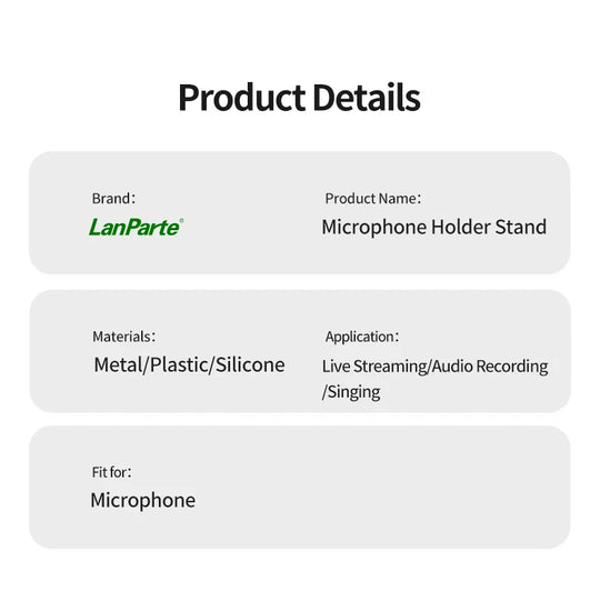 Mic Boom Arm Microphone Stand for Blue Yeti FIFINE AM8 K669B HyperX QuadCast SoloCast AT2020 Shure SM7B MV7 and Other Microphone
