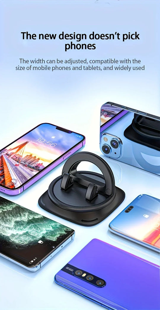 Adjustable Car Phone Holder With 360° Rotation, Silicone Anti-slip Pad, Suitable For Dashboard Navigation, Can Be Used In Cars,