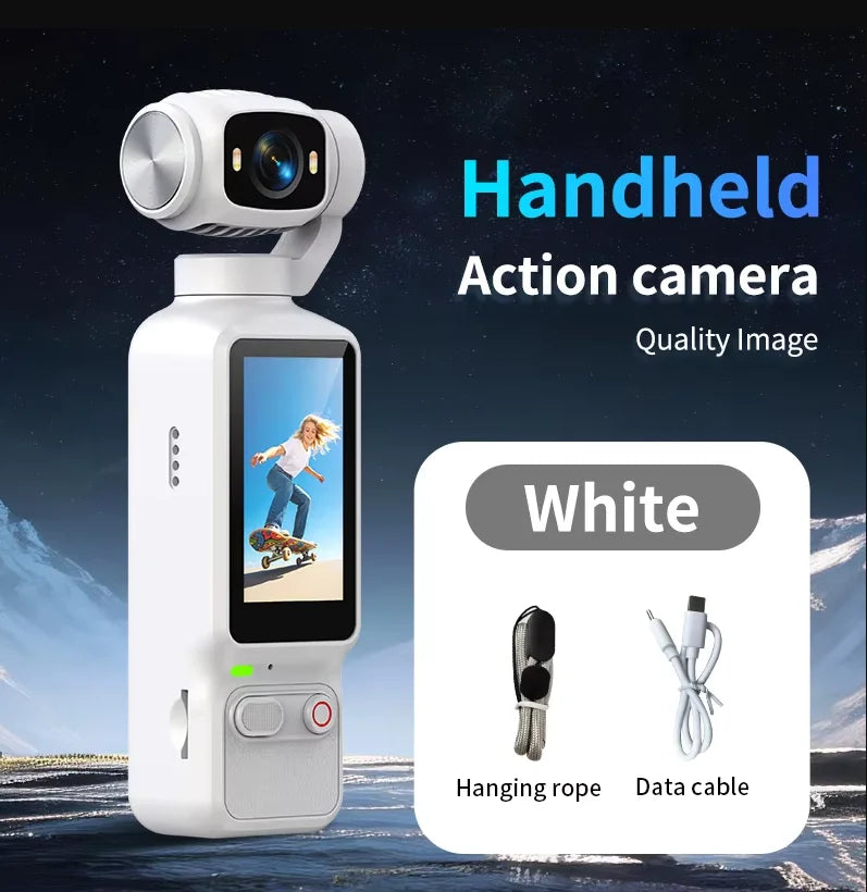 Lenovo HD 4K Action Camera 180° Rotatable For Vlog YouTube Tiktok Girls Record Life Video Recording Entry Portable Action Camera