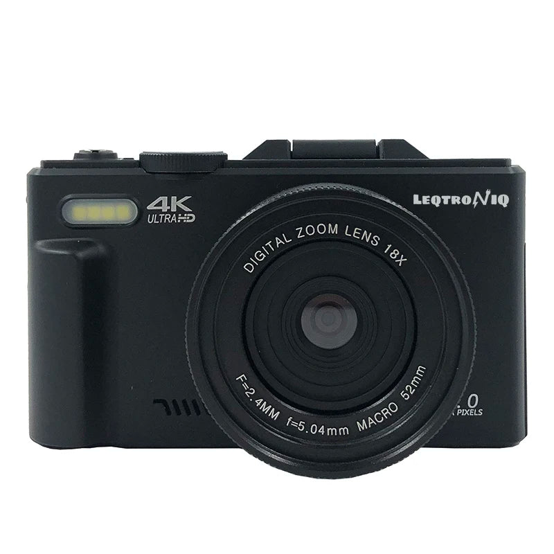 4K YouTube Vlog Video Camera with 3’’ Flip Screen & Anti-Shake Selfie Camcorder