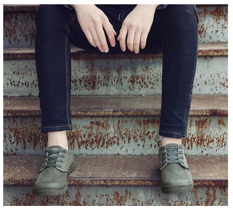 Casual Sneakers Mens Canvas Shoes Fashion Cool Street Sneaker Breathable Men's Casual Shoes Male Brand Outdoor Tooling Shoes