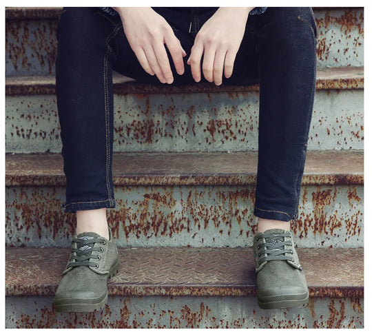 Casual Sneakers Mens Canvas Shoes Fashion Cool Street Sneaker Breathable Men's Casual Shoes Male Brand Outdoor Tooling Shoes